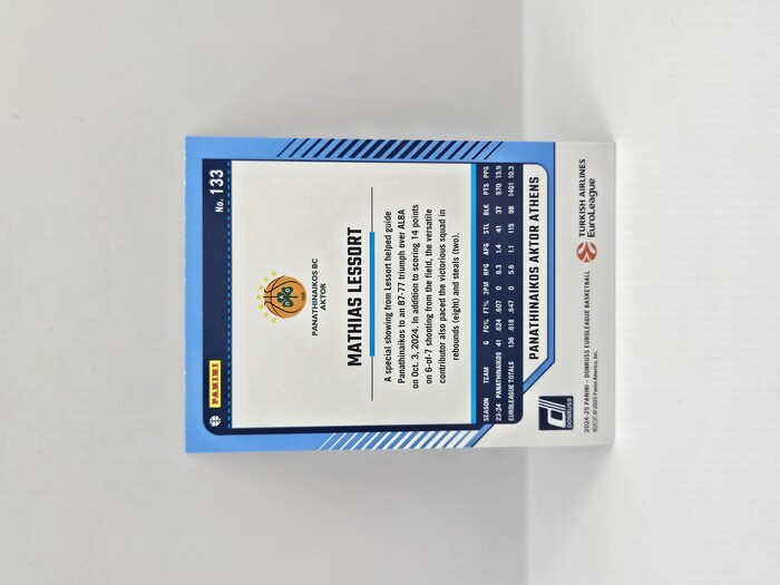 24-25 PANINI DONRUSS EUROLEAGUE PANATHINAIKOS MATHIAS LESSORT SILVER LAZER 113/149