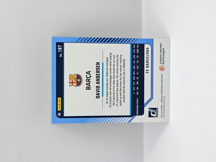 24-25 PANINI DONRUSS EUROLEAGUE BARCELONA DAVID ANDERSEN PURPLE LASER 26/99