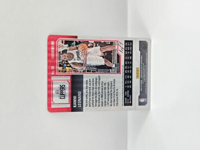 2023-24 PANINI CONTENDERS OPTIC KAWHI PRINTING PLAIT 1/1