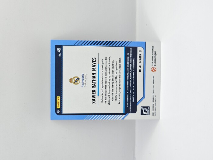 24-25 PANINI DONRUSS EUROLEAGUE REAL MADRID XAVIER RATHAN-MAYES SILVER LAZER 131/149