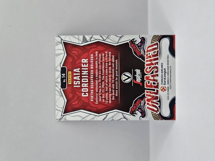24-25 PANINI DONRUSS  EUROLEAGUE VIRTUS BOLOGNA UNLEASHED ISAIA CORDINIER PURPLE LASER 54/99 
