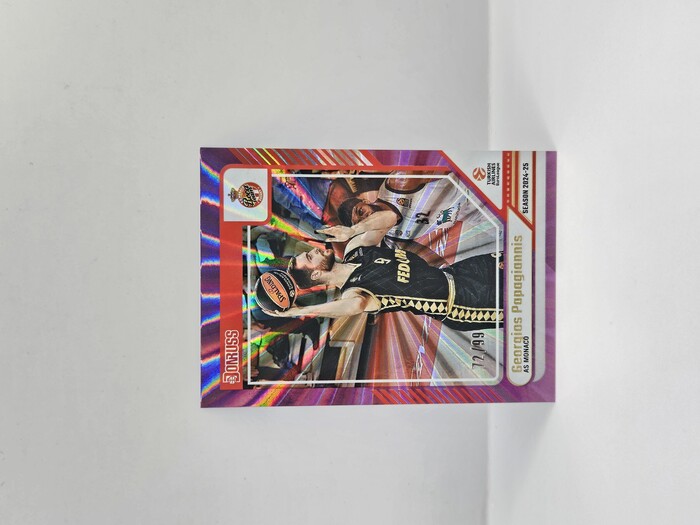 24-25 PANINI DONRUSS EUROLEAGUE MONACO GEORGIOS PAPAGIANNIS PURPLE LASER 72/99