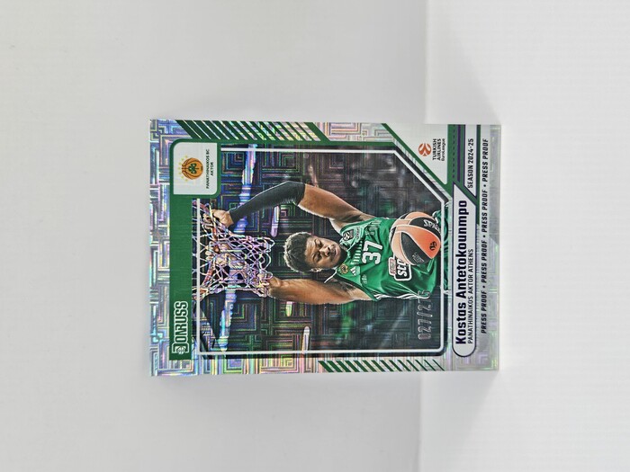 24-25 PANINI DONRUSS EUROLEAGUE PANATHINAIKOS KOSTAS ANTETOKOUNMPO PURPLE PRESS PROOF 027/275