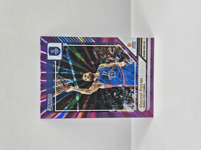 24-25 PANINI DONRUSS EUROLEAGUE ANADOLU EFES VINCENT POIRIER PURPLE LASER 48/99