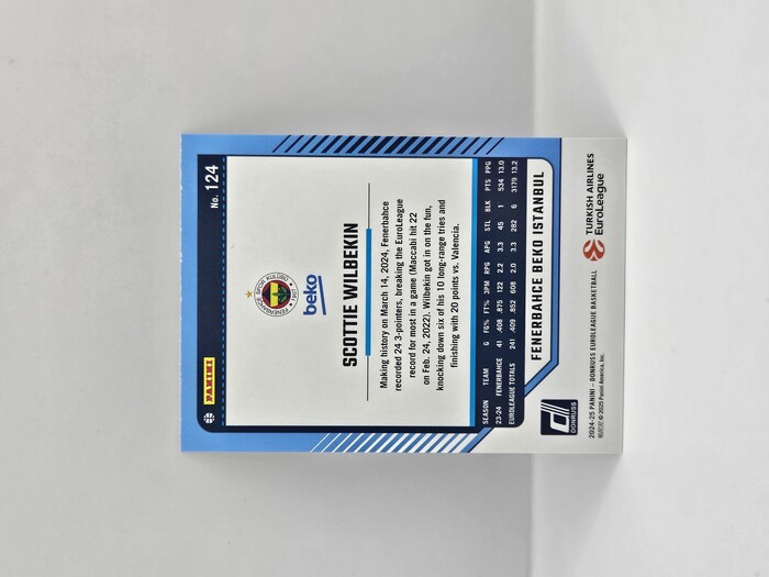24-25 PANINI DONRUSS EUROLEAGUE FENERBAHCE SCOTTIE WILBEKIN PURPLE PRESS PROOF 164/275