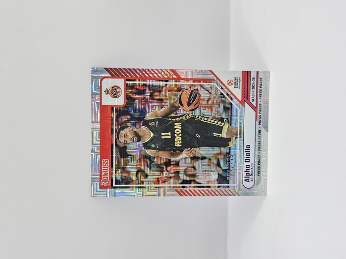 24-25 PANINI DONRUSS EUROLEAGUE MONACO ALPHA DIALLO PURPLE PRESS PROOF 004/275