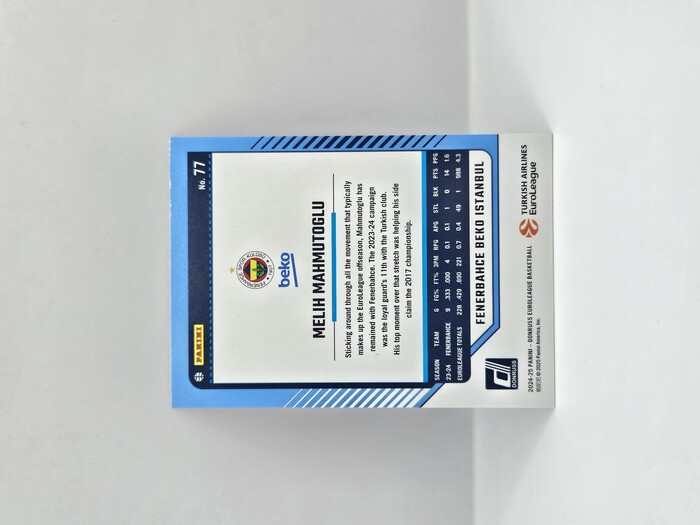 24-25 PANINI DONRUSS EUROLEAGUE FENERBAHCE MELIH MAHMUTOGLOU SILVER LASER 141/149