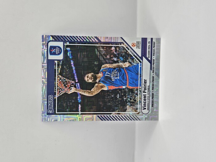 24-25 PANINI DONRUSS EUROLEAGUE ANADOLU EFES VINCENT POIRIER PURPLE PRESS PROOF 069/275