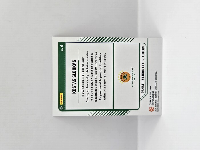 24-25 PANINI DONRUSS EUROLEAGUE PANATHINAIKOS KOSTAS SLOUKAS ''HIGHLIGHTS'' RED LAZER 71/75