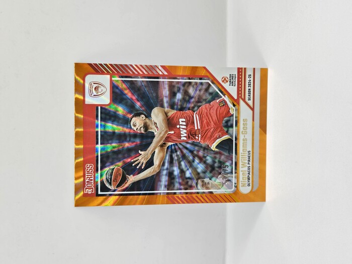 2024-25 PANINI DONRUSS EUROLEAGUE OLYMPIACOS NIGEL WILLIAMS-GOSS ORANGE LASER 53/75