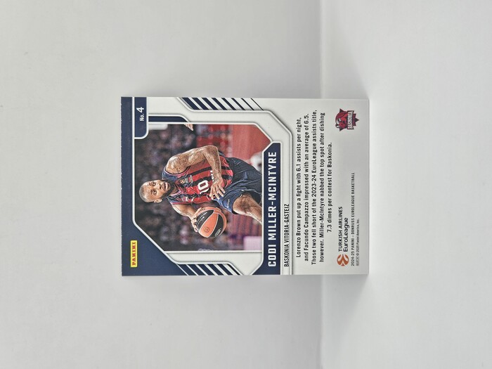 24-25 PANINI DONRUSS EUROLEAGUE BASKONIA CODI MILLER-MCINTYRE ''EUROLEAGUE LEADERS'' SILVER LASER 026/149