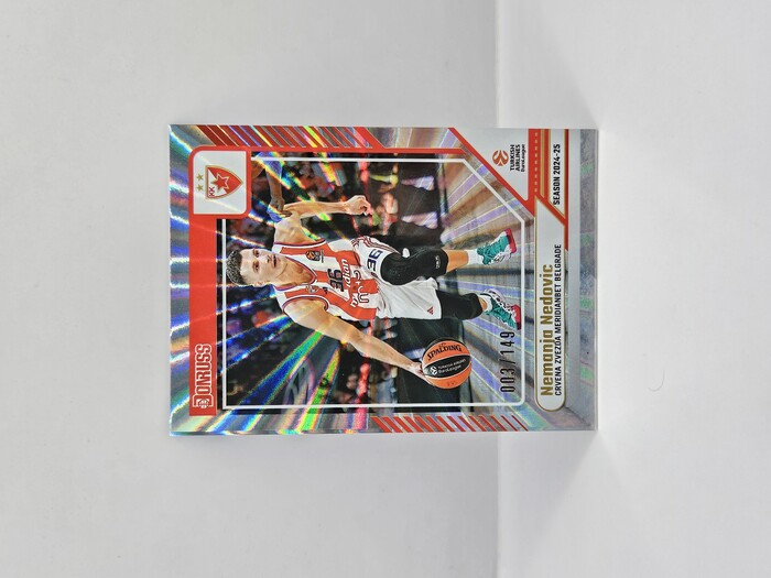 24-25 PANINI DONRUSS EUROLEAGUE CRVENA ZVEZDA NEMANJA NEDOVIC SILVER LASER 003/149