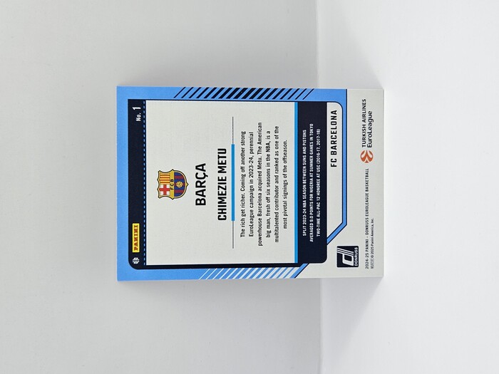 24-25 PANINI DONRUSS EUROLEAGUE BARCELONA CHIMEZIE METU PURPLE LAZER 59/99