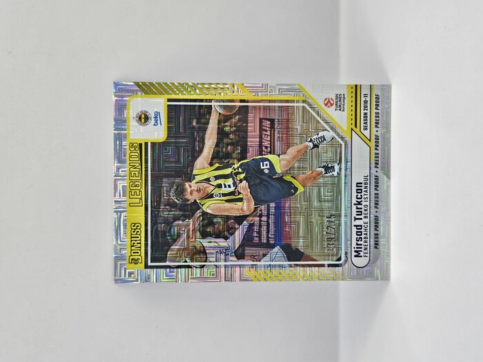 24-25 PANINI DORNUSS EUROLEAGUE FENERBAHCE MIRSAD TURKCAN PURPLE PRESS PROOF 239/275