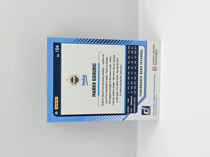 24-25 PANINI DONRUSS EUROLEAGUE FENERBAHCE MARKO GUDURIC SILVER LAZER 052/149