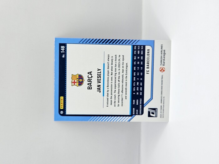 24-25 PANINI DONRUSS EUROLEAGUE BARCELONA JAN VESELY PURPLE PRESS PROOF 001/275