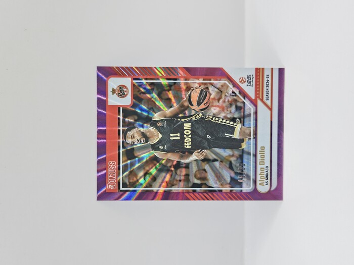 24-25 PANINI DONRUSS EUROLEAGUE MONACO ALPHA DIALLO PURPLE LASER 49/99