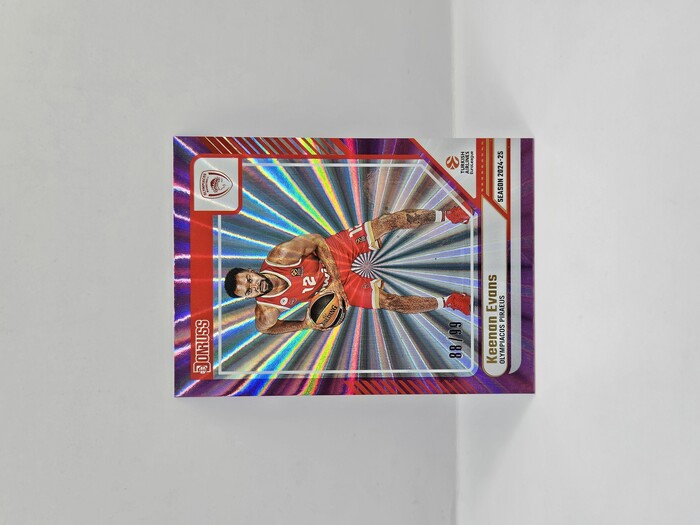 2024-25 PANINI DONRUSS EUROLEAGUE OLYMPIACOS KEENAN EVANS PURPLE LASER 88/99
