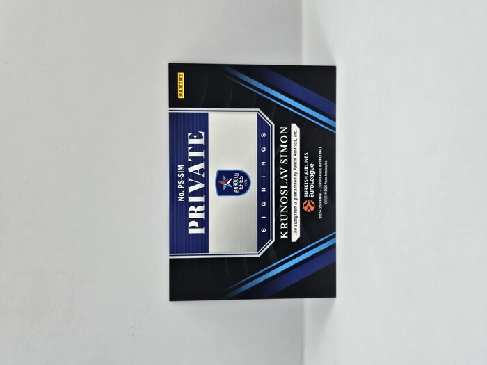 24-25 PANINI DONRUSS EUROLEAGUE ANADOLU EFES KRUNOSLAV SIMON ''PRIVATE SIGNINGS''