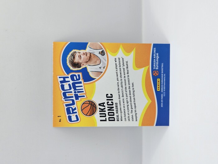 24-25 PANINI DONRUSS EUROLEAGUE REAL MADRID LUKA DONCIC CRUNCH TIME PURPLE LAZER 71/99