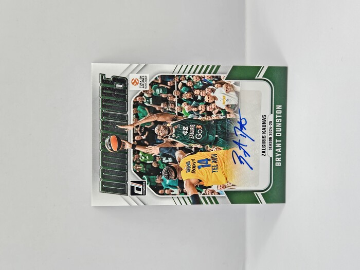 24-25 PANINI DONRUSS EUROLEAGUE ZALGIRIS BRYANT DUNSTON ''DOMINATORS'' AUTOGRAPH