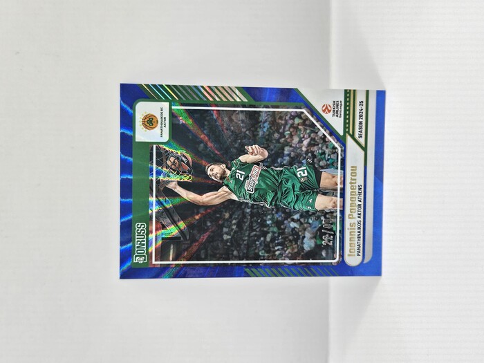 24-25 PANINI DONRUSS EUROLEAGUE PANATHINAIKOS IOANNIS PAPAPETROU BLUE LAZER 22/49