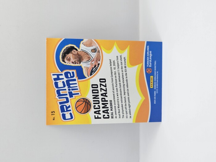 24-25 PANINI DONRUSS EUROLEAGUE REAL MADRID FACUNDO CAMPAZZO SILVER LAZER CRUNCH TIME 108/149