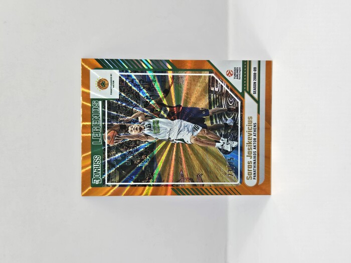 24-25 PANINI DONRUSS EUROLEAGUE PANATHINAIKOS SARAS JASIKEVICIUS ORANGE LAZER 23/75