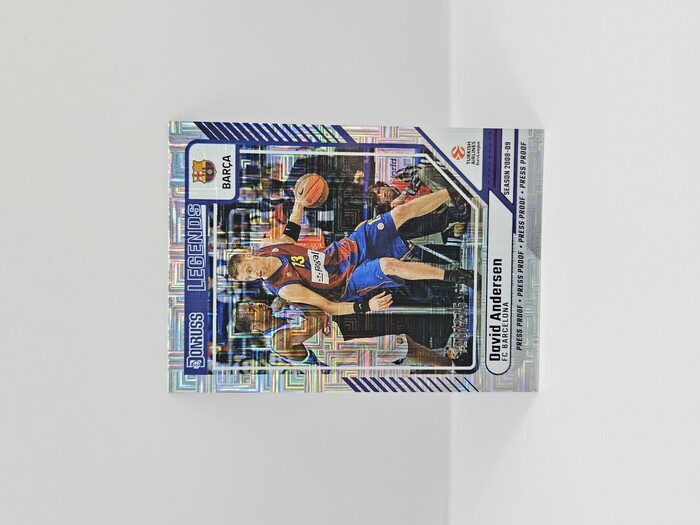 24-25 PANINI DONRUSS EUROLEAGUE BARCELONA DAVID ANDERSEN PURPLE PRESS PROOF 126/275