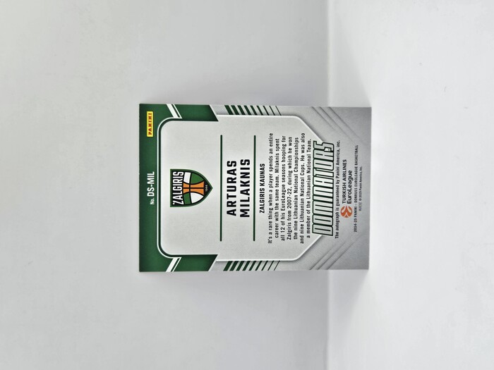 24-25 PANINI DONRUSS EUROLEAGUE ZALGIRIS ARTURAS MILANKIS ''DOMINATORS'' RED LASER AUTOGRAPH50/99