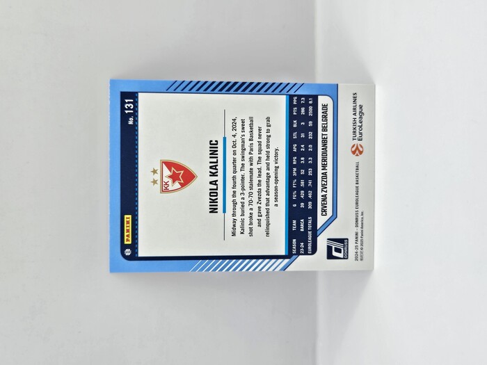24-25 PANINI DONRUSS EUROLEAGUE CRVENA ZVEZDA NIKOLA KALINIC SILVER LASER 121/149