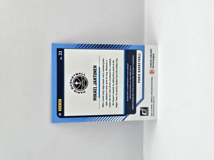 24-25 PANINI DONRUSS EUROLEAGUE PARIS BASKETBALL MIKAEL JANTUNEN PURPLE LASER 32/99