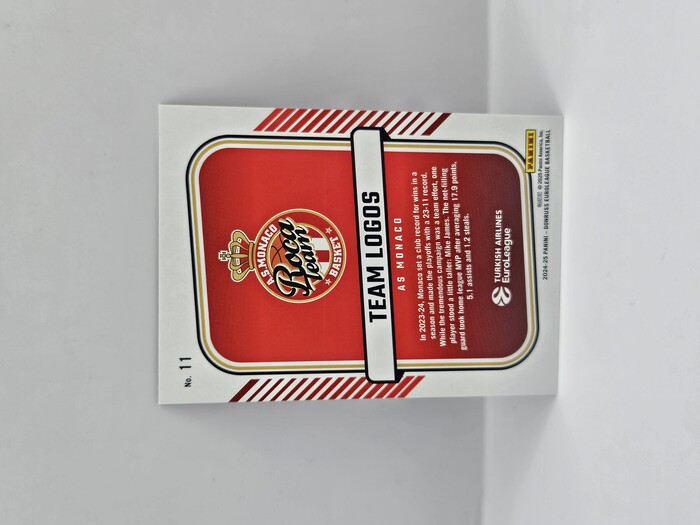 24-25 PANINI DONRUSS EUROLEAGUE MONACO TEAM LOGO PURPLE LASER 04/99