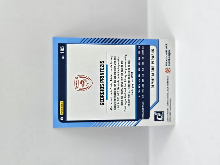 2024-25 PANINI DONRUSS EUROLEAGUE OLYMPIACOS GEORGIOS PRINTEZIS ORANGE LASER 13/7