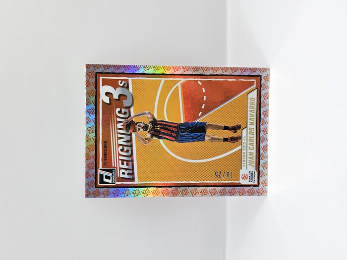 24-25 PANINI DONRUSS EUROLEAGUE BARCELONA JUAN CARLOS NAVARRO REIGNING 3S 25TH ANNIVERSARY 18/25