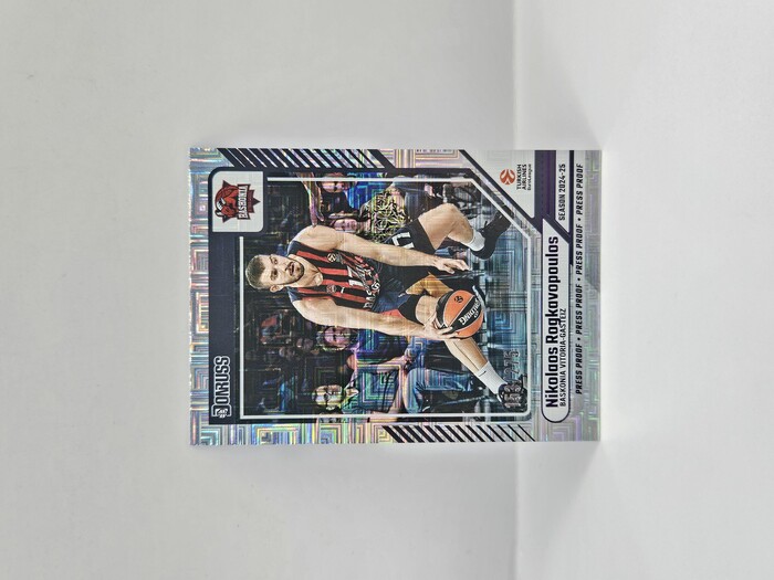 24-25 PANINI DONRUSS EUROLEAGUE BASKONIA NIKOLAOS ROGKAVOPOULOS PURPLE PRESS PROOF 153/275