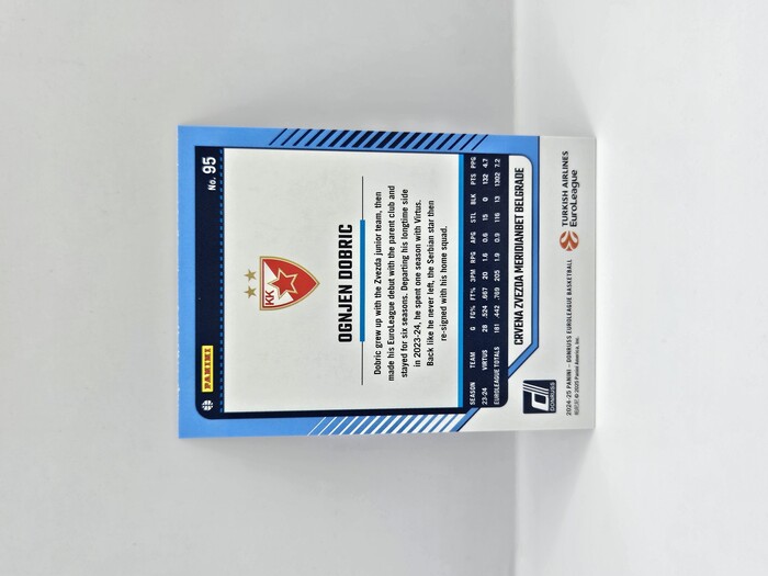 24-25 PANINI DONRUSS EUROLEAGUE CRVENA ZVEZDA OGNJEN DOBRIC PURPLE PRESS PROOF 032/275