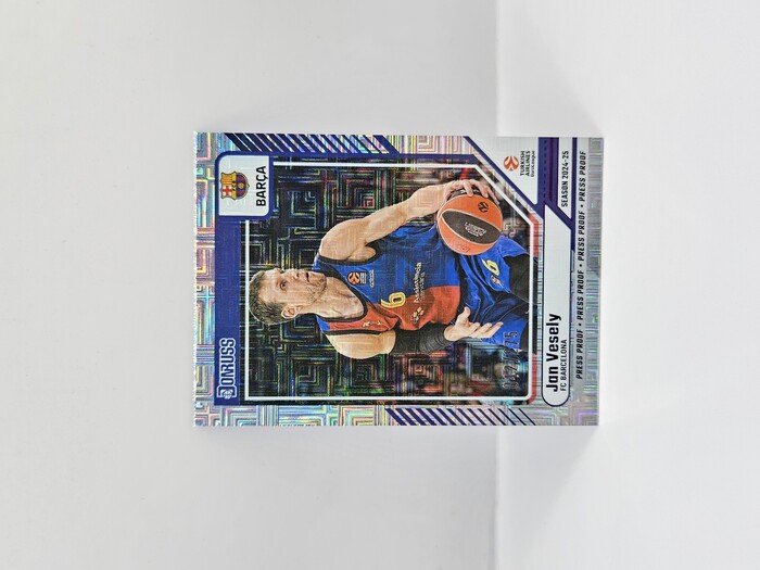 24-25 PANINI DONRUSS EUROLEAGUE BARCELONA JAN VESELY PURPLE PRESS PROOF 042/275