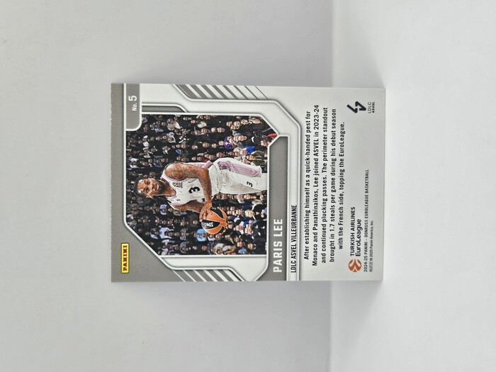 24-25 PANINI DONRUSS EUROLEAGUE LDLC ASVEL PARIS LEE ''EUROLEAGUE LEADERS'' BLUE LASER 16/49