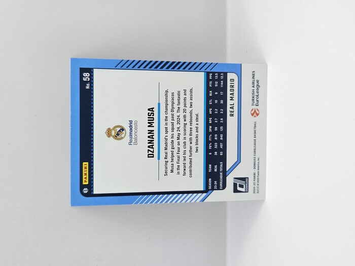24-25 PANINI DONRUSS EUROLEAGUE REAL MADRID DZANAN MUSA SILVER LAZER 066/149