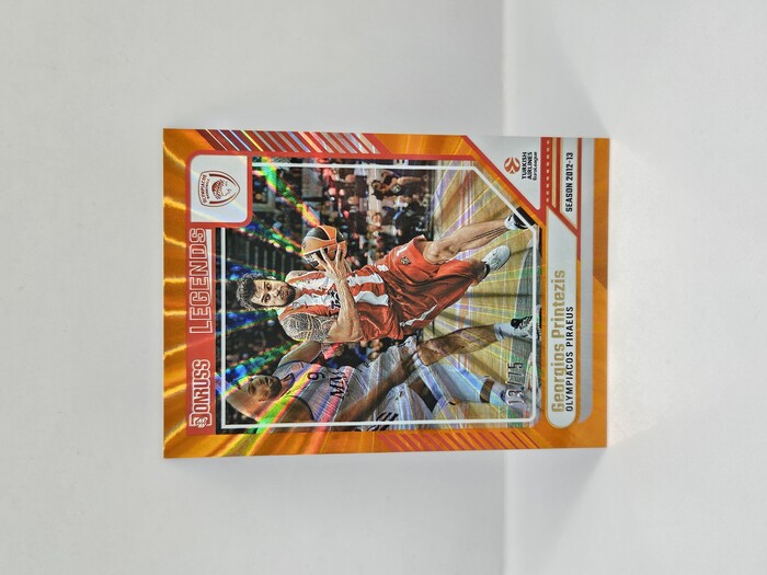 2024-25 PANINI DONRUSS EUROLEAGUE OLYMPIACOS GEORGIOS PRINTEZIS ORANGE LASER 13/7