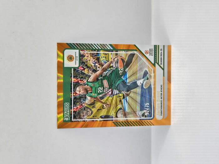 24-25 PANINI DONRUSS EUROLEAGUE PANATHINAIKOS JERIAN GRANT ORANGE LAZER 52/75