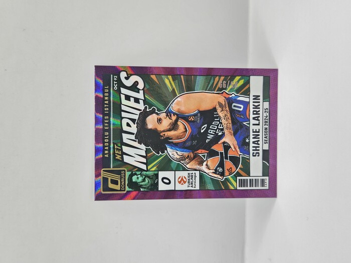 24-25 PANINI DONRUSS EUROLEAGUE ANADOLU EFES SHANE LARKIN ''NET MARVELS'' PURPLE LASER 05/99