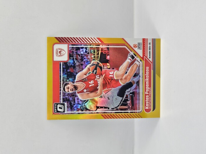 2024-25 PANINI DONRUSS OPTIC EUROLEAGUE OLYMPIACOS KOSTAS PAPANIKOLAOU GOLD 07/10