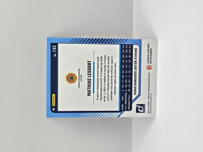 24-25 PANINI DONRUSS EUROLEAGUE PANATHINAIKOS MATHIAS LESSORT ''25TH ANNIVERSARY PARALLEL'' 13/25