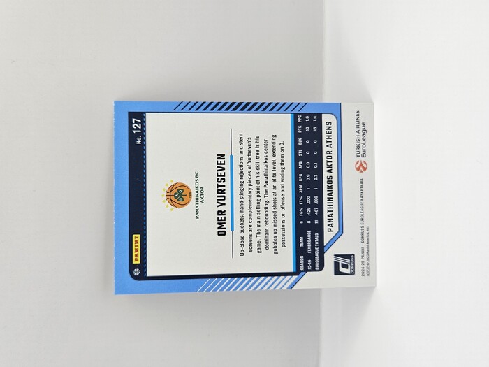 24-25 PANINI DONRUSS EUROLEAGUE PANATHINAIKOS OMER YURTSEVEN 25TH ANNIVERSARY 18/25