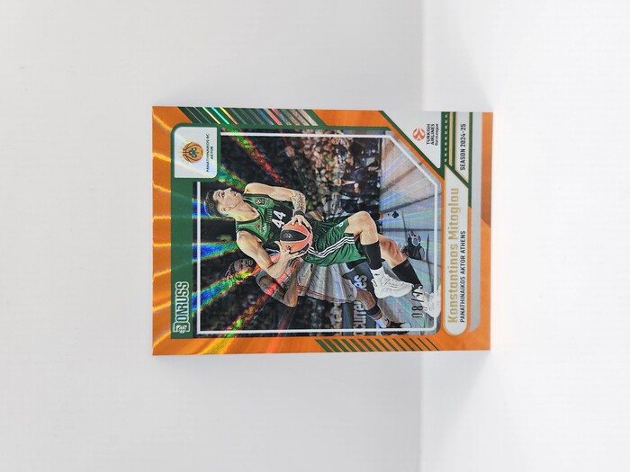 24-25 PANINI DONRUSS EUROLEAGUE PANATHINAIKOS KOSTANTINOS MITOGLOU ORANGE LASER 08/75