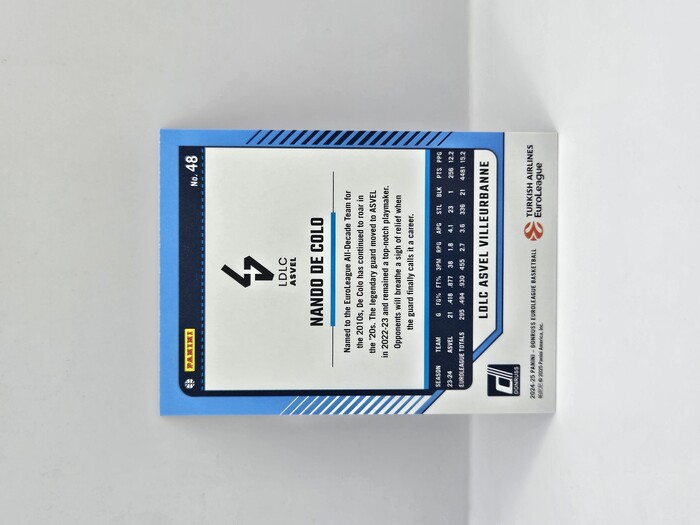 24-25 PANINI DONRUSS EUROLEAGUE LDLC ASVEL NANDO DE COLO PURPLE LASER 51/99