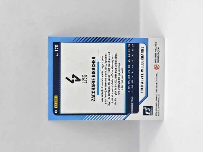 24-25 PANINI DONRUSS EUROLEAGUE LDLC ASVEL ZACCHARIE RISACHER PURPLE PRESS PROOF 162/275