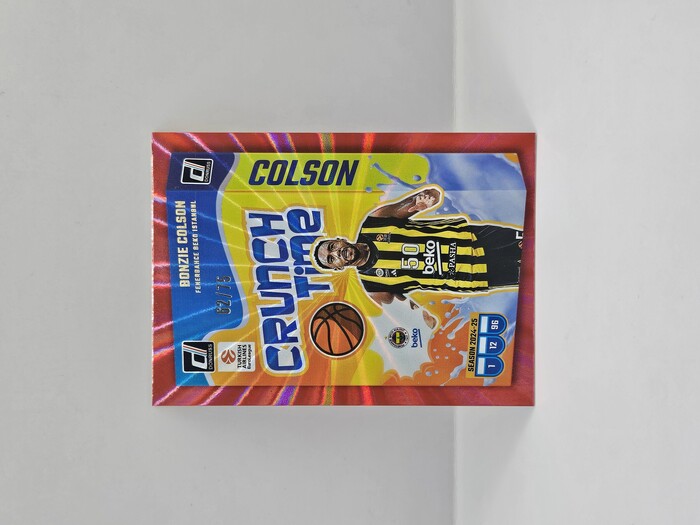 24-25 PANINI DONRUSS EUROLEAGUE FENERBAHCE BONZIE COLSON ''CRUNCH TIME'' RED LASER 62/75